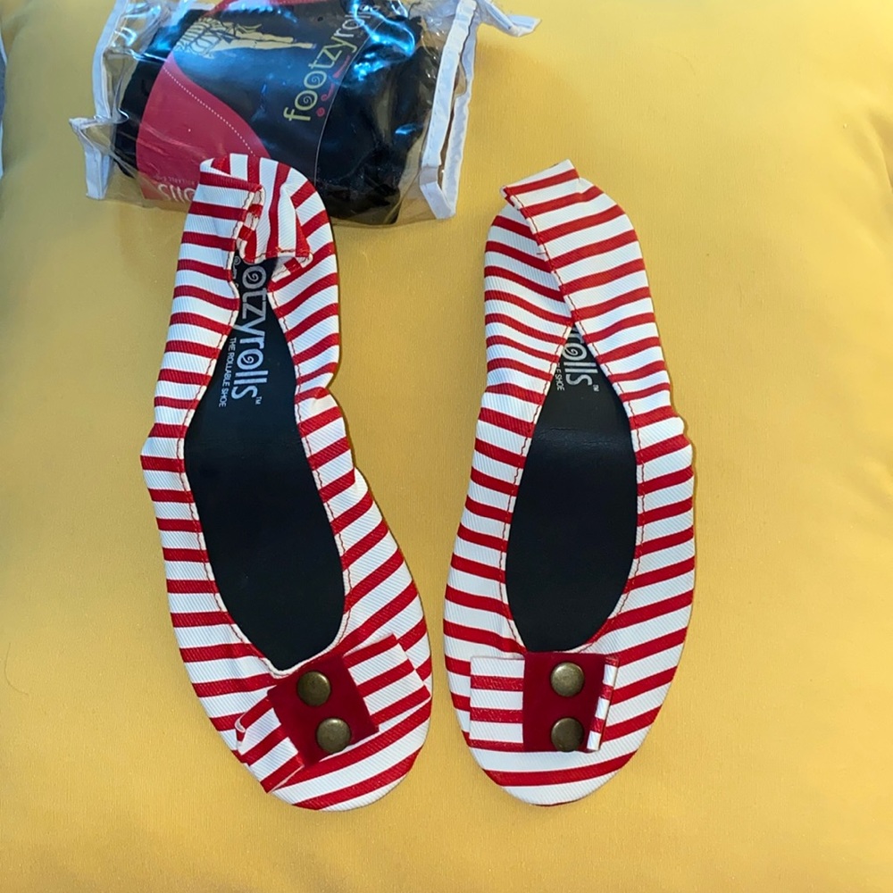 Footzyrolls • The Rollable Shoe, Candy Striper Shoe